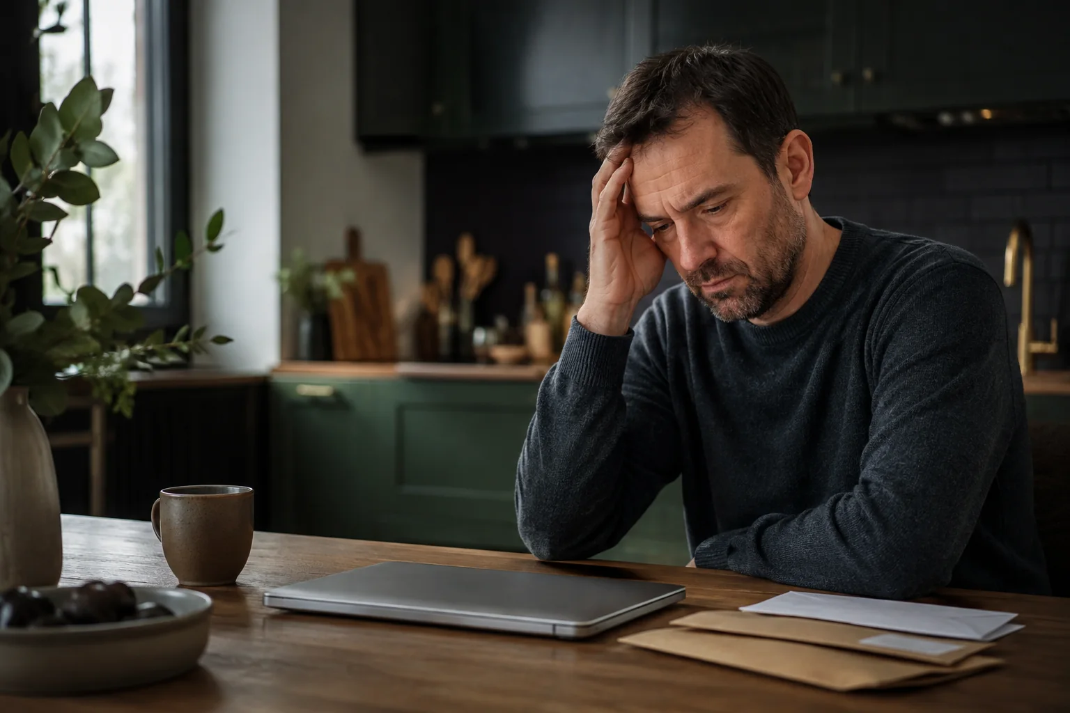 Un homme fatigué fait face au stress de son quotidien